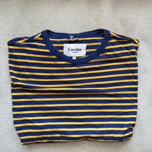 Corridor Blue and Yellow Striped T-Shirt
